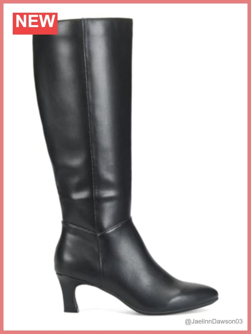 Knee High Boots Almond Toe Stiletto Heel PU Leather Cushioned